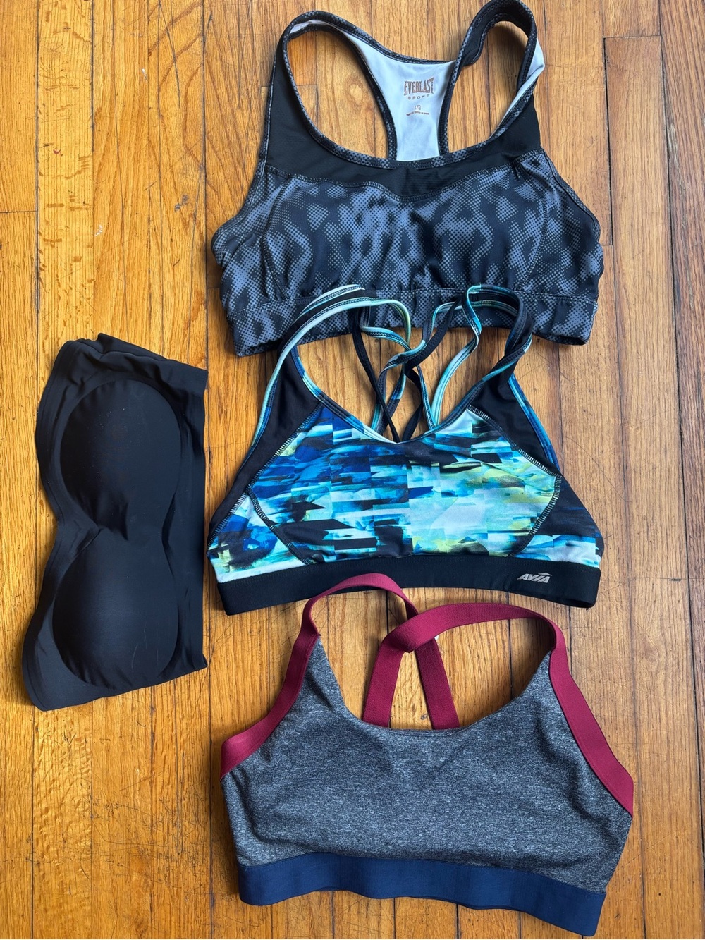 Mixed Women's Sports Bras - Black, Blue, Gray